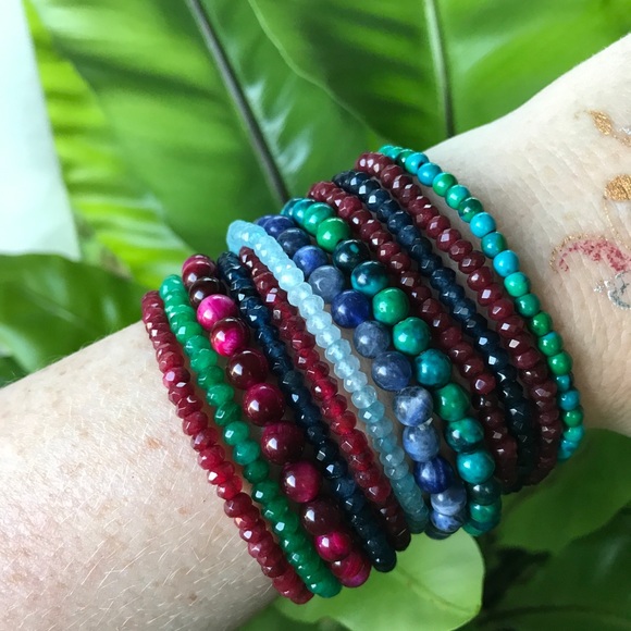 Genuine Gemstone bracelets - Emerald, Ruby, etc. - Picture 7 of 14